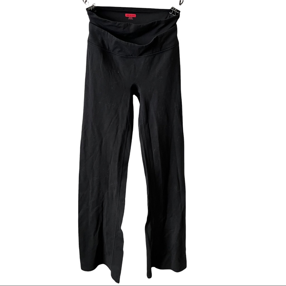 Spanx | solid black wide leg pants size medium